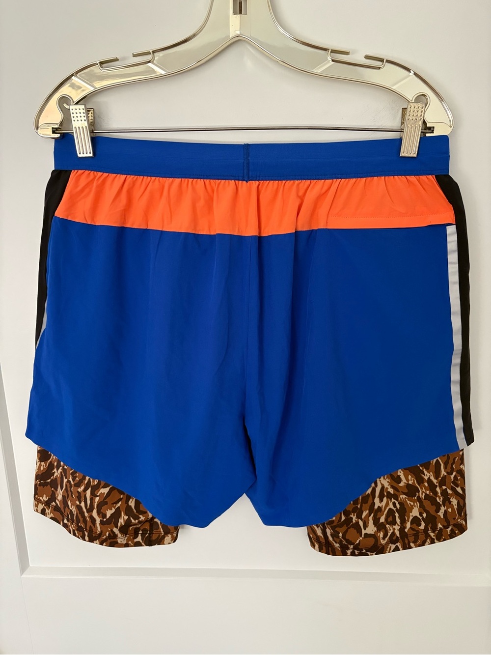 Nike Dri-FIT Stride 2-in-1 Running Shorts - Blue Leopard Print | Large - Picture 8 of 8